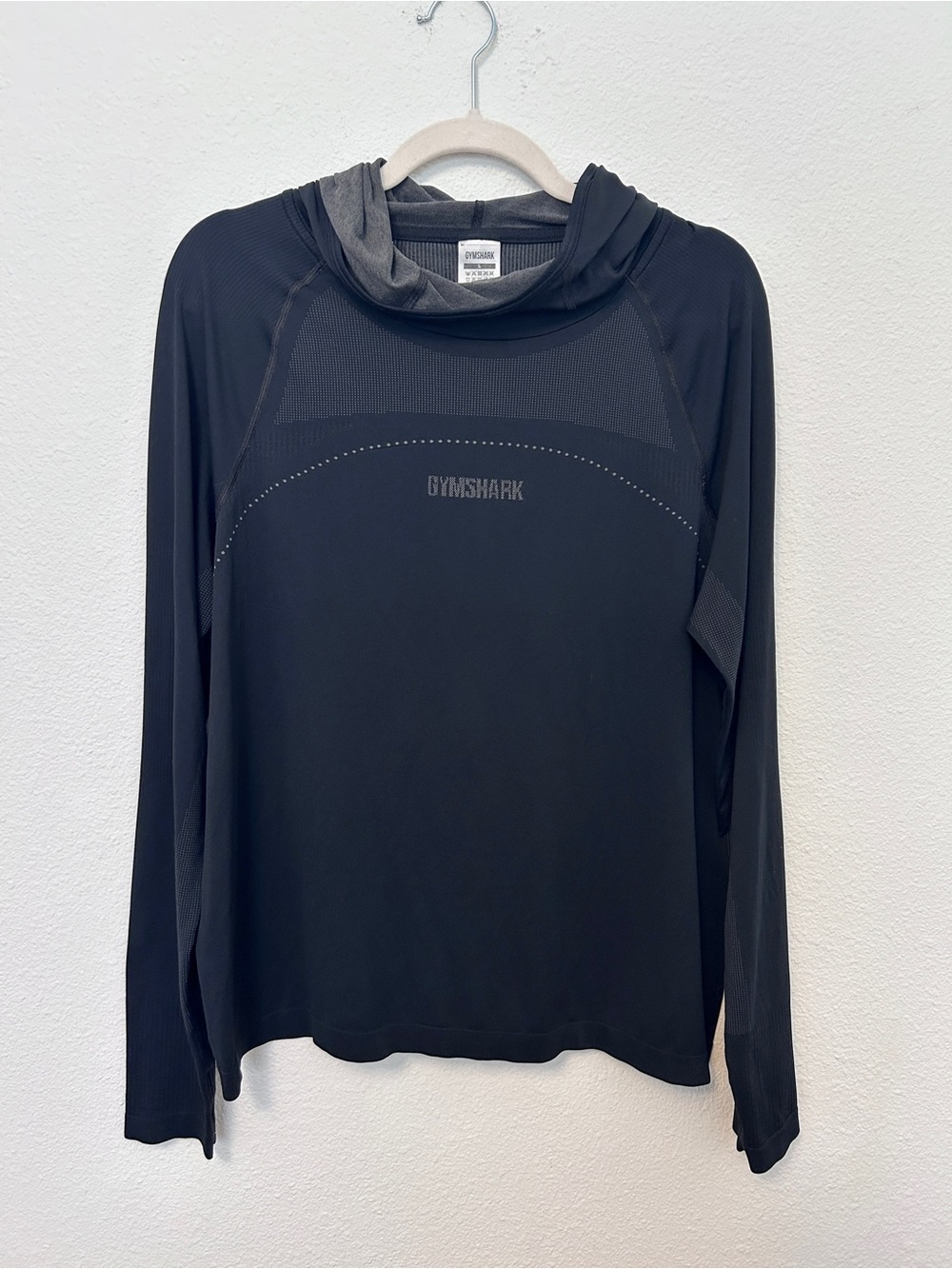 Gymshark Breeze Seamless Hoodie Cinch Back Black Athletic - Picture 2 of 14